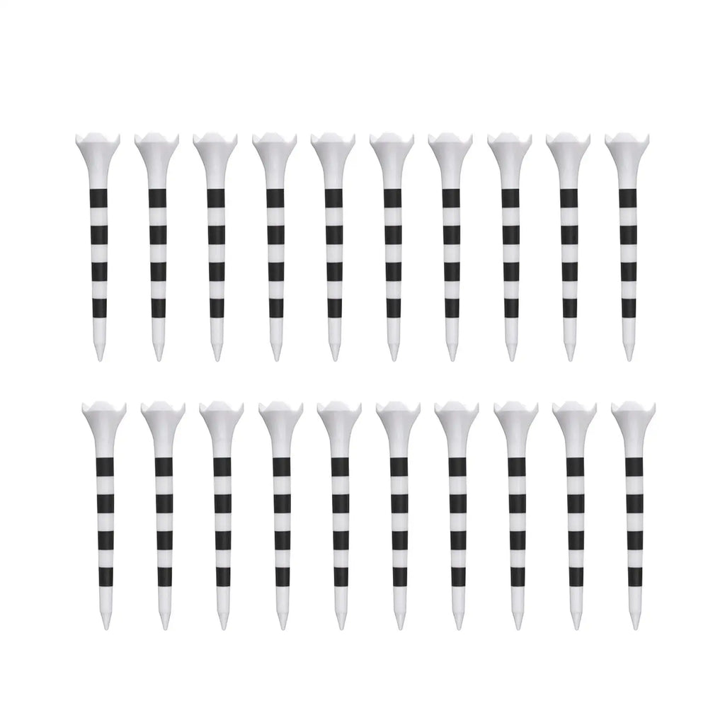 Performance Golf Tees with Stripe Design - 20-Pack (3.27")
