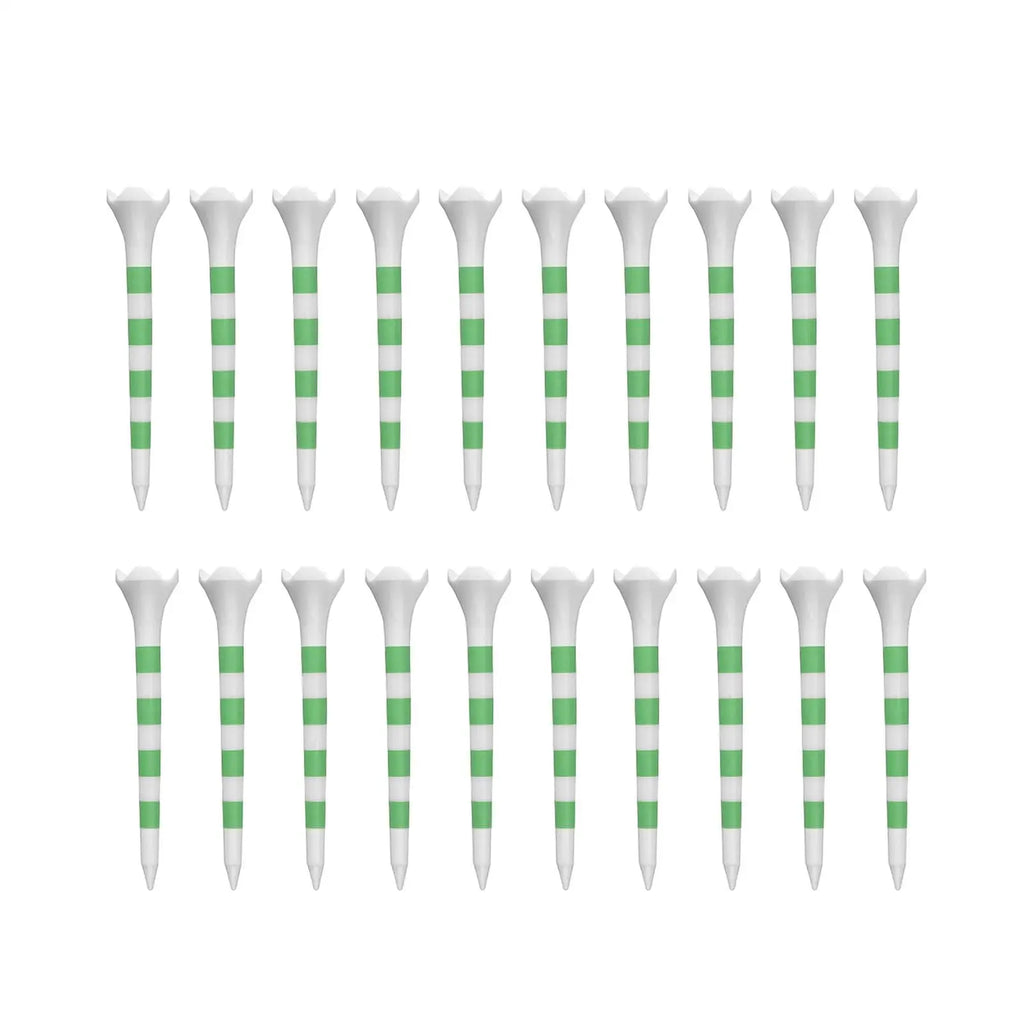 Performance Golf Tees with Stripe Design - 20-Pack (3.27")