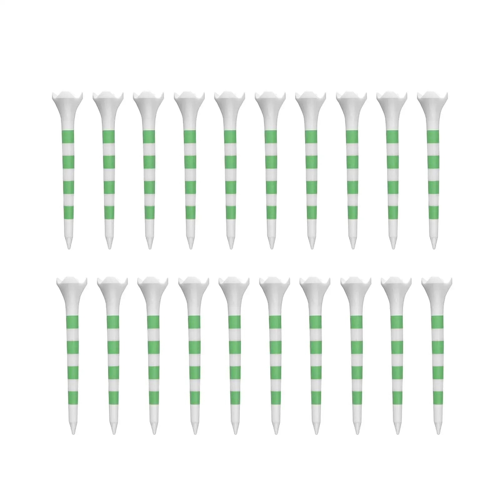 Performance Golf Tees with Stripe Design - 20-Pack (3.27")
