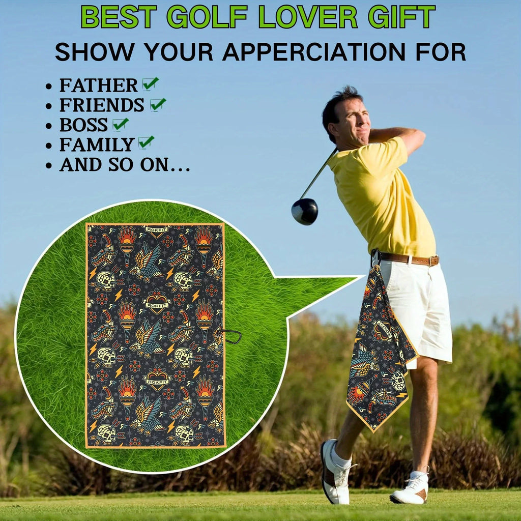 Premium Microfiber Golf Towel - Large Size