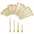 Wooden Golf Tees - 100-Pack in 4 Sizes (Bamboo/Wood)