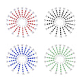 Performance Golf Tees with Stripe Design - 20-Pack (3.27")