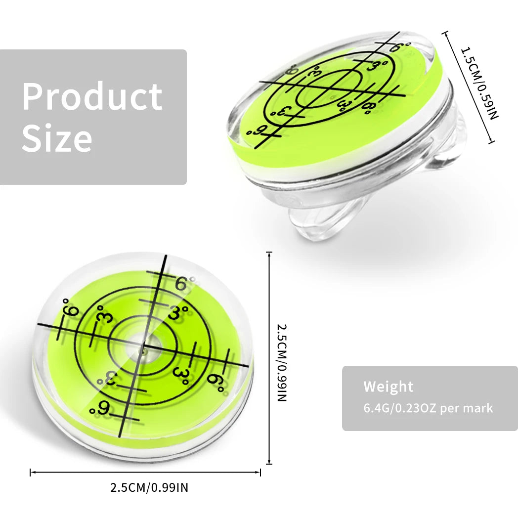 Magnetic Golf Hat Clip with Ball Marker & Precision Level