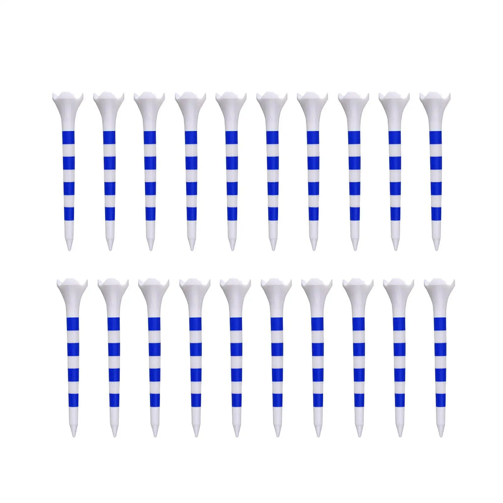 Performance Golf Tees with Stripe Design - 20-Pack (3.27")