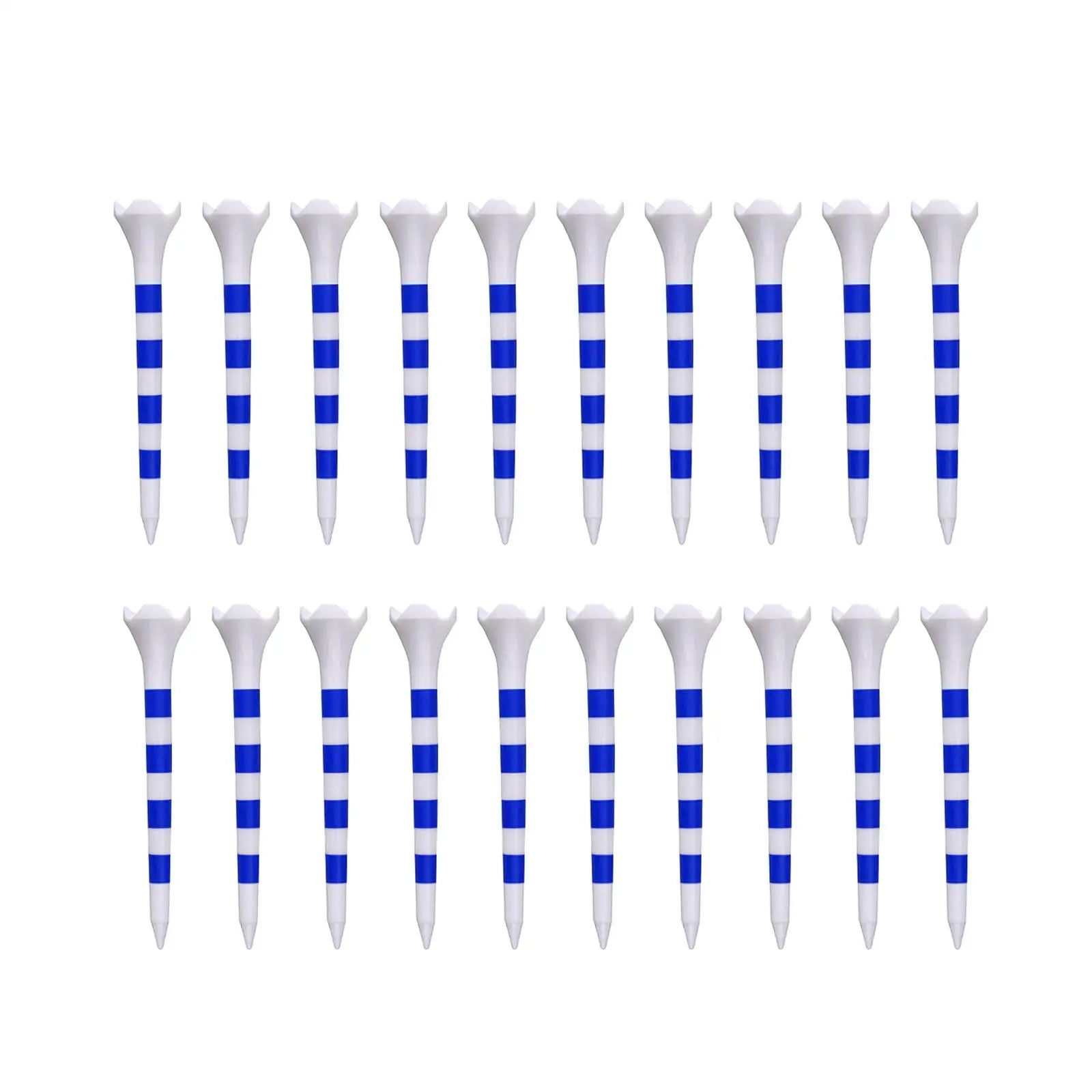 Performance Golf Tees with Stripe Design - 20-Pack (3.27")