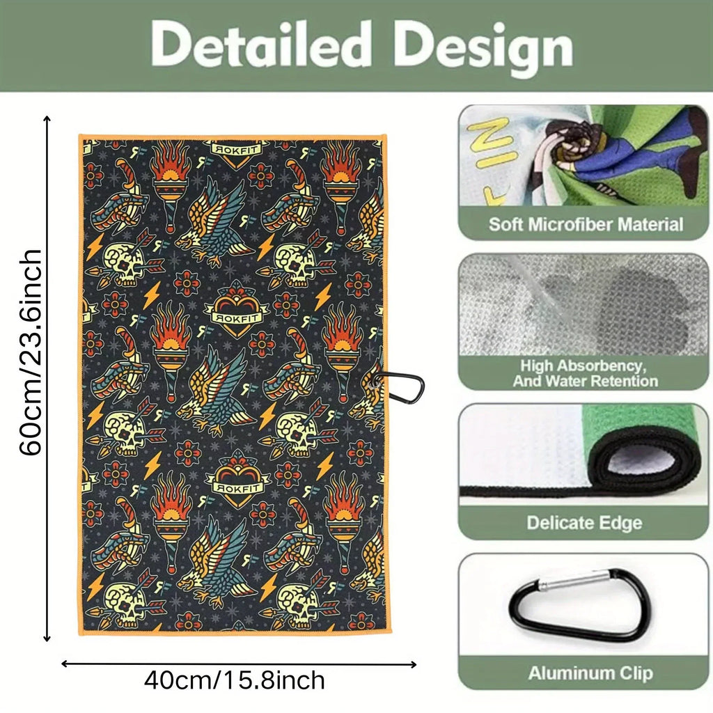 Premium Microfiber Golf Towel - Large Size