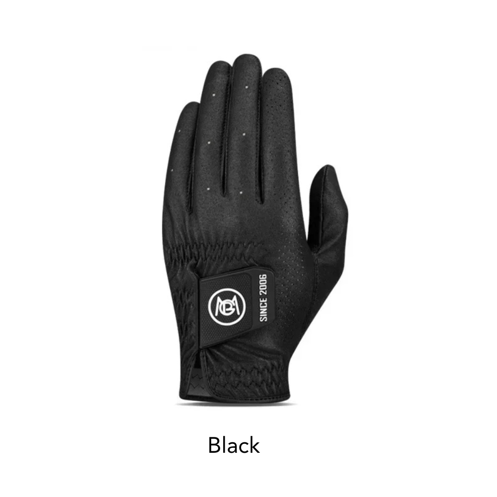 Black PGM men's golf glove - breathable anti-slip left hand size 22-26