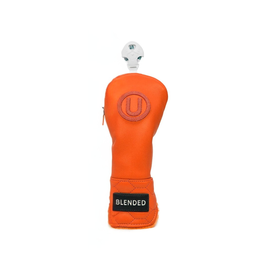 Barudan Golf Orange Hybrid Cover – Premium Handcrafted Synthetic Leather | Fits Standard Hybrid Clubs (2H-5H)