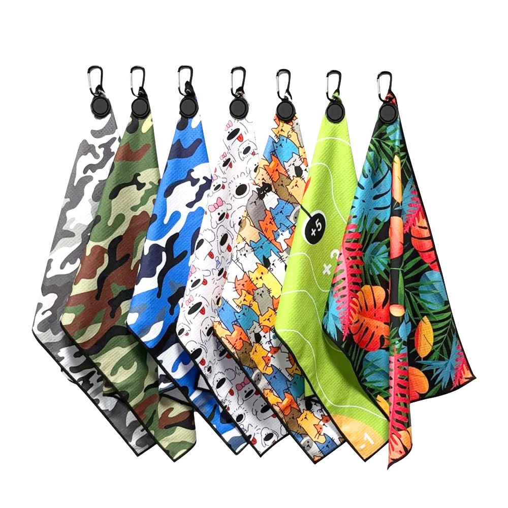 Golf Towel with Magnetic Clip – 7 Bold Designs