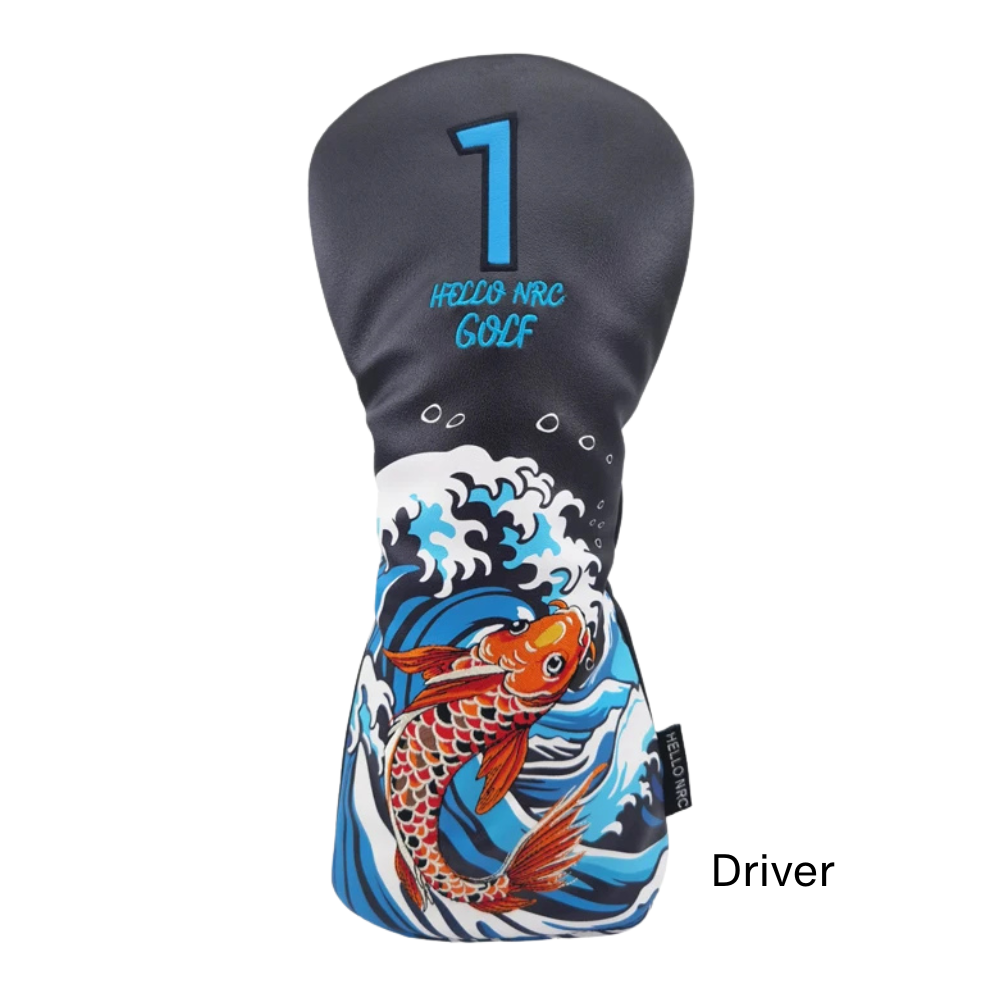 Koi Fish driver cover from 13UT set on black background - fits 460cc drivers