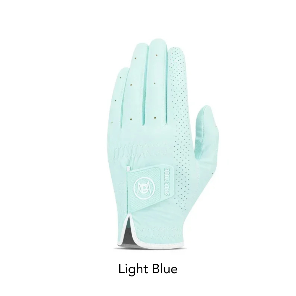 Light Blue PGM men's golf glove - breathable anti-slip left hand size 22-26
