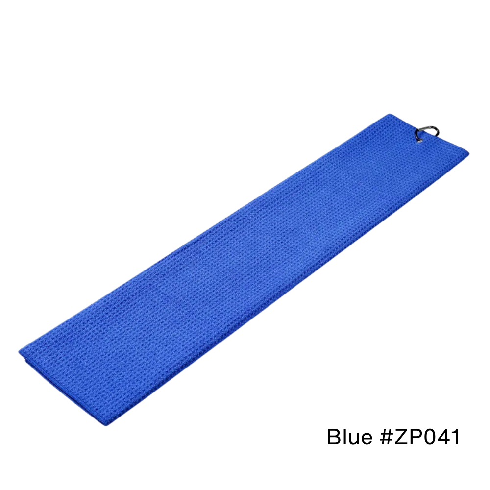 Blue PGM waffle microfiber golf towel - 40cm x 60cm quick-dry honeycomb texture golf towel in blue