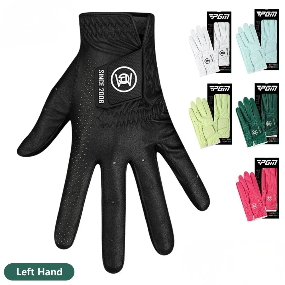 PGM men's golf gloves in 6 fun colors - white, blue, grey and more - breathable anti-slip left hand sizes 22-26