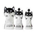 Akita Dog 3-Piece Set – Black (Driver, 3-Wood & Hybrid)