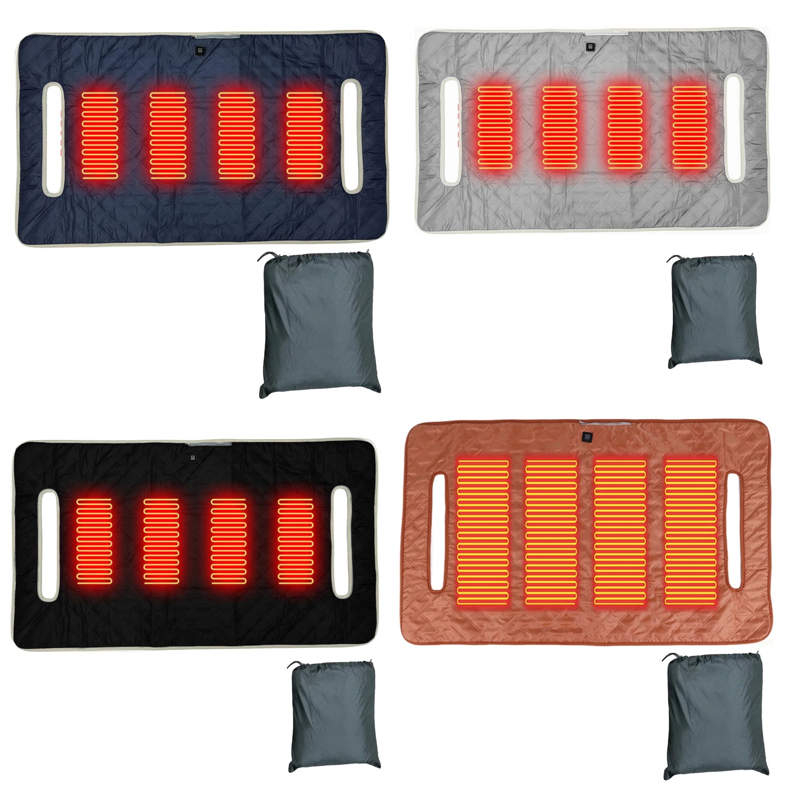 Heated Golf Cart Seat Blanket – 4-Zone Graphene Warming Cushion
