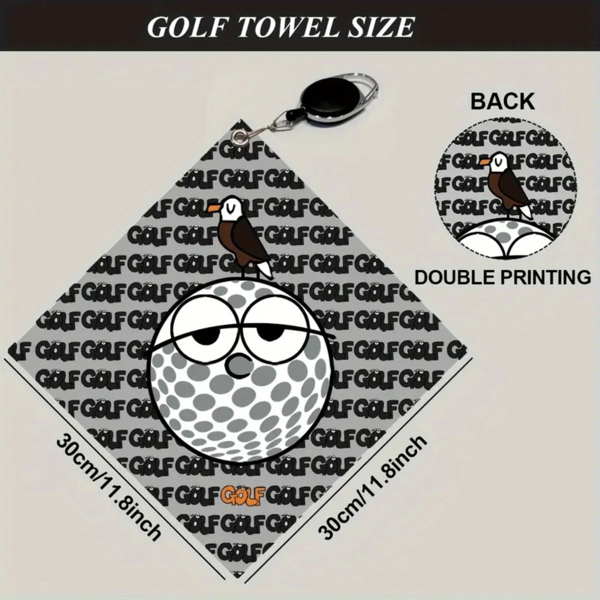 Unimpressed Golf Ball Towel 2-Pack – Microfiber with Telescopic Hook
