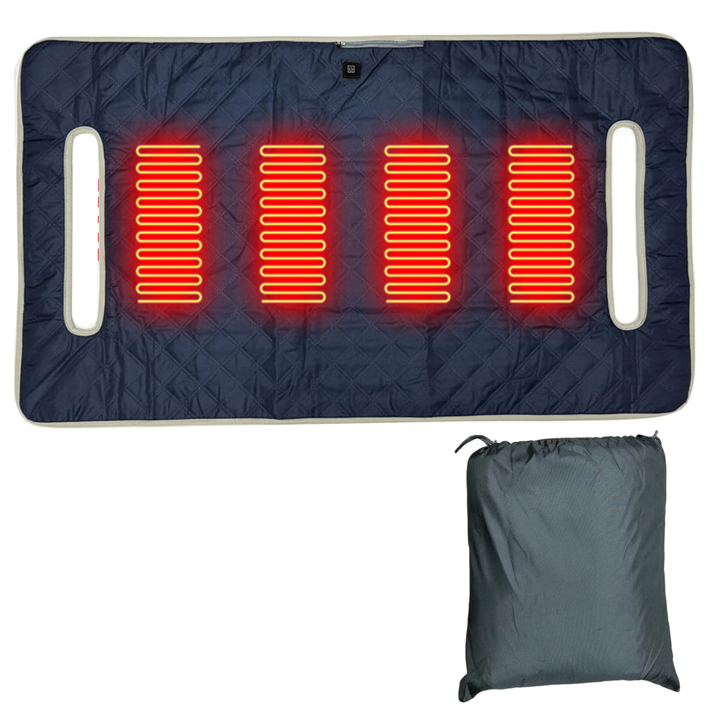 Heated Golf Cart Seat Blanket – 4-Zone Graphene Warming Cushion