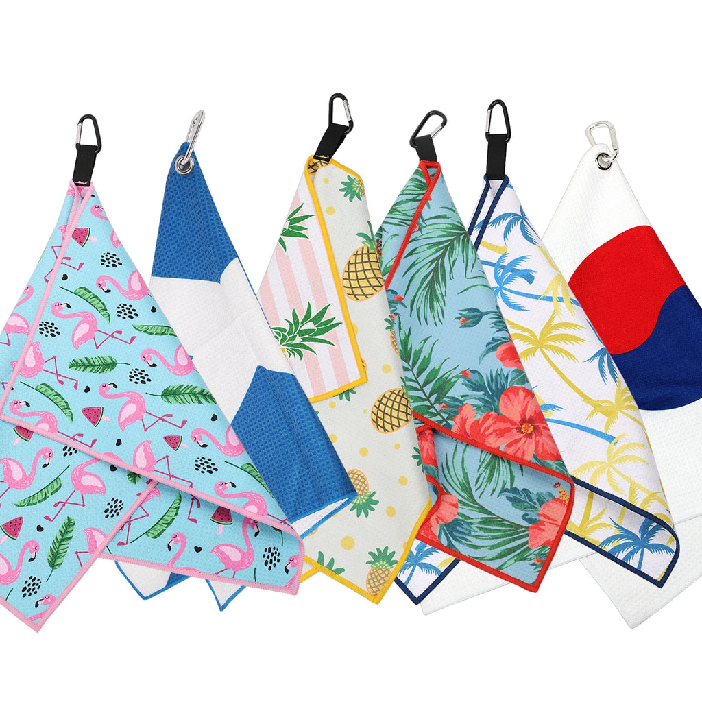 Printed Waffle Golf Towel – 9 Designs to Match Your Mood
