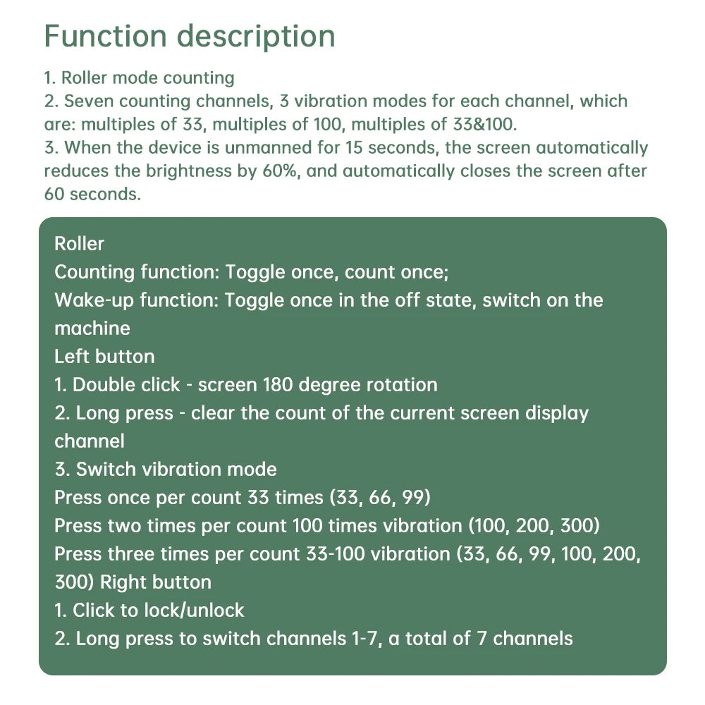 Digital Thumb Roller Counter - OLED Display & USB-C Charging