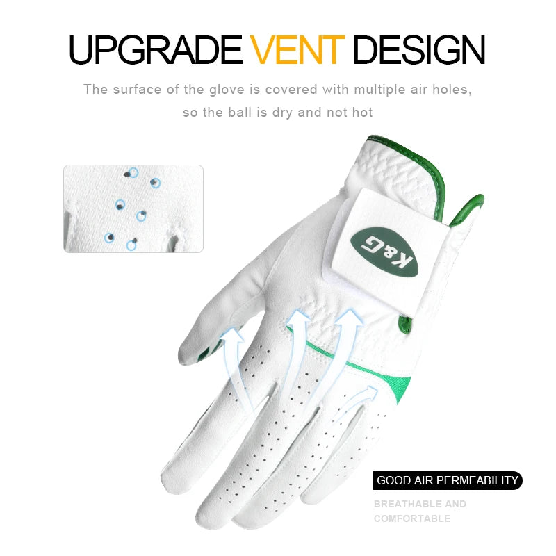 Men's Microfiber Golf Glove - Lightweight Breathable Left Hand