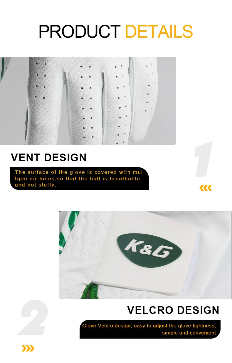 Men's Microfiber Golf Glove - Lightweight Breathable Left Hand