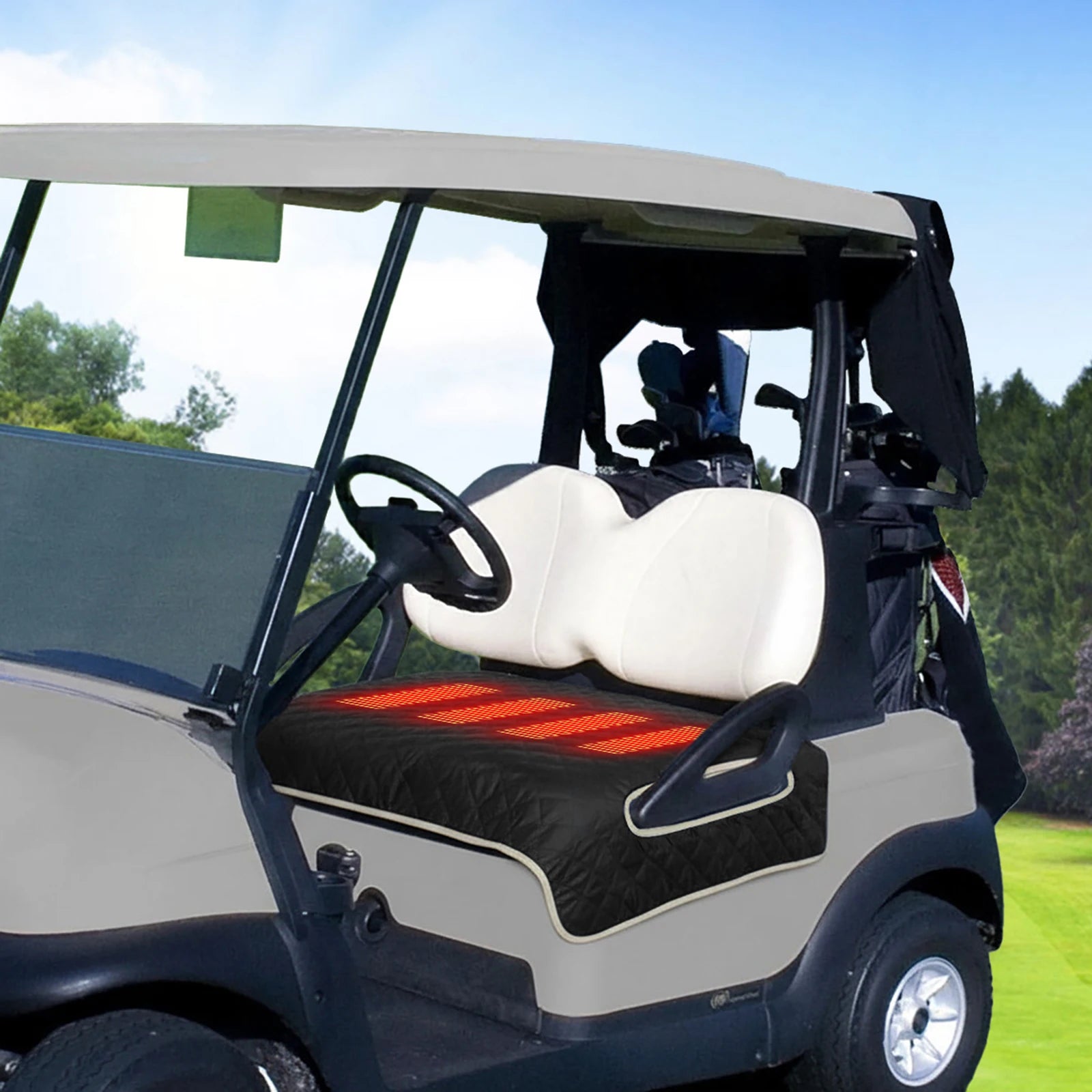 Heated Golf Cart Seat Blanket – 4-Zone Graphene Warming Cushion