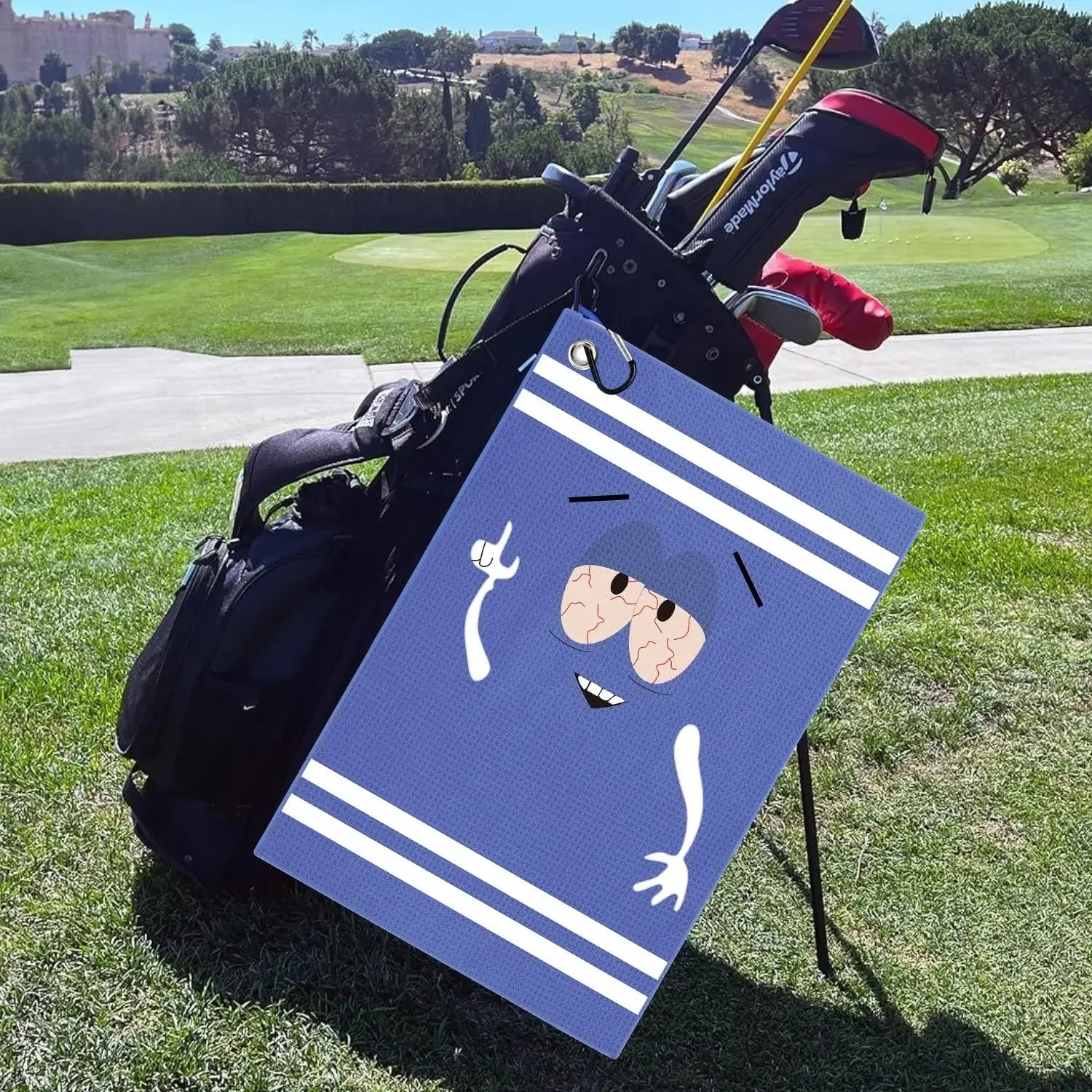"Surprised Expression" Microfiber Waffle Golf Towel