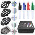 Golf Ball Marking Kit – 8-Pack with Alignment Stencils & 4 Colors
