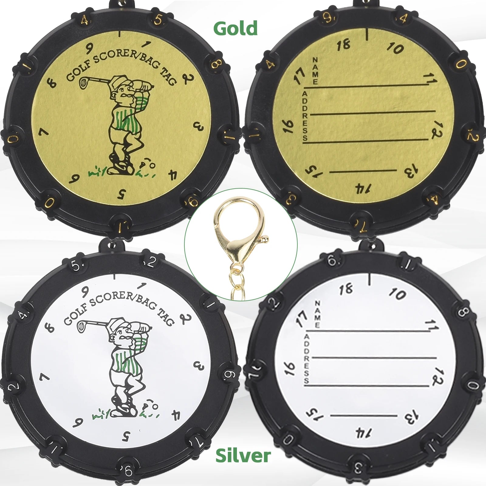 18-Hole Golf Stroke Counter with Keychain