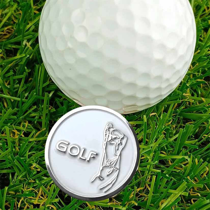Magnetic Golf Ball Marker with Hat Clip - Funny Humanoid Design