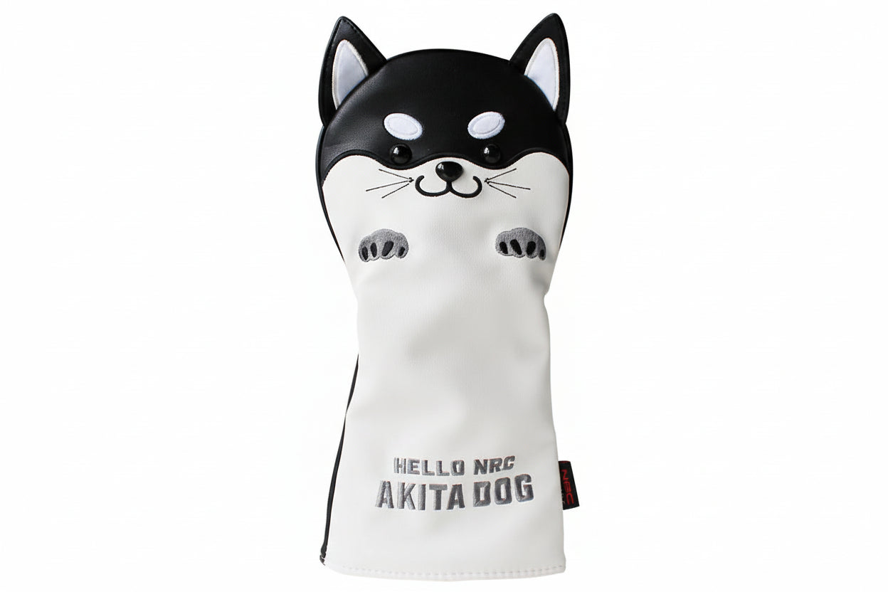 Akita Dog 3-Piece Set – Black (Driver, 3-Wood & Hybrid)