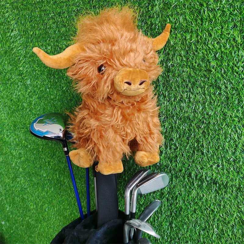 Highland Cattle Plush Golf Head Cover – Driver & Fairway