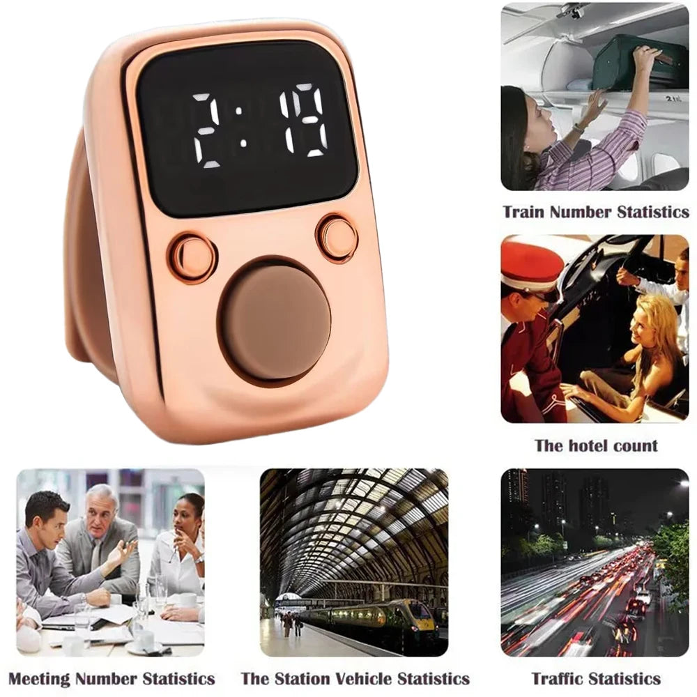 LED Golf Stroke Counter Ring – Rechargeable Finger Tally