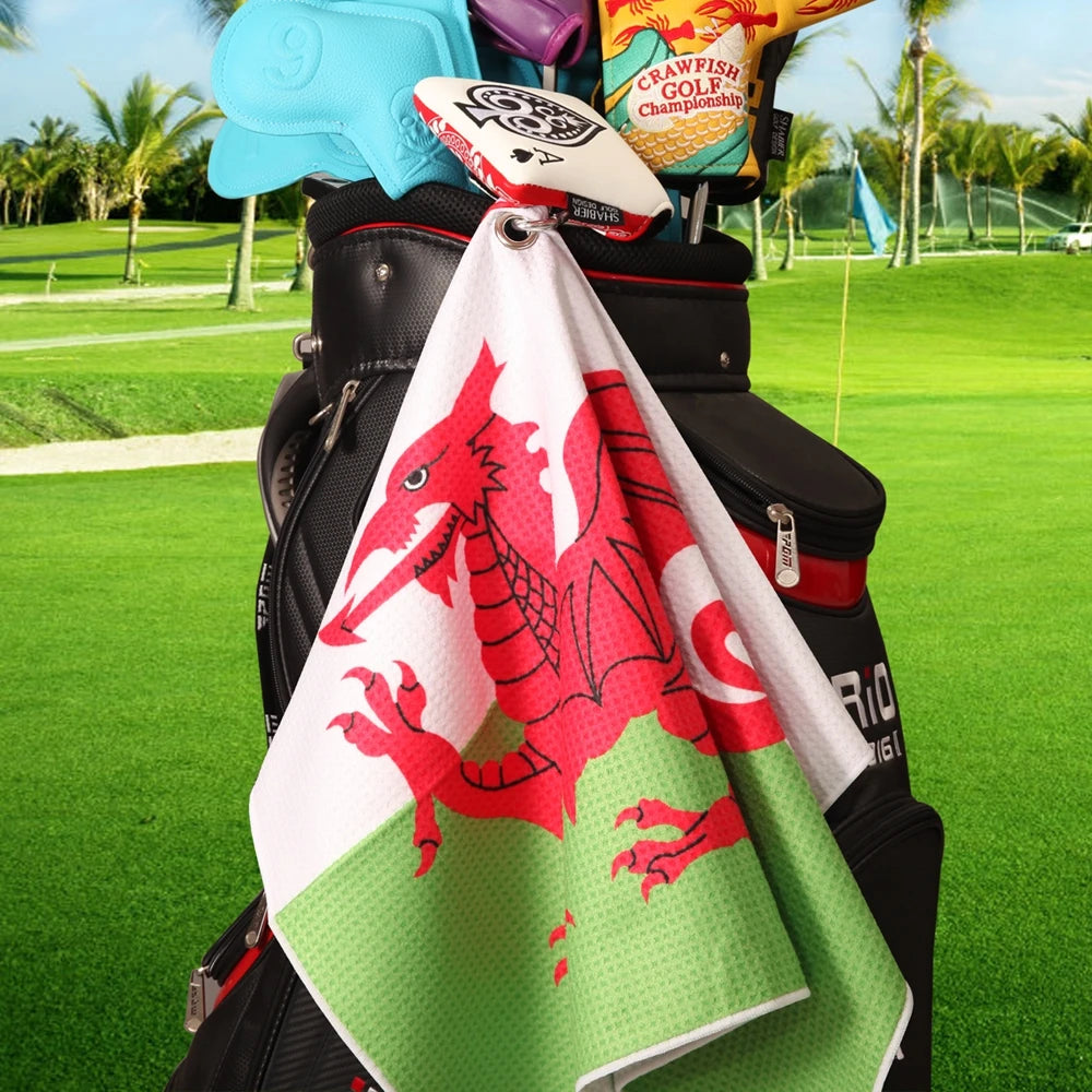 Printed Waffle Golf Towel – 9 Designs to Match Your Mood
