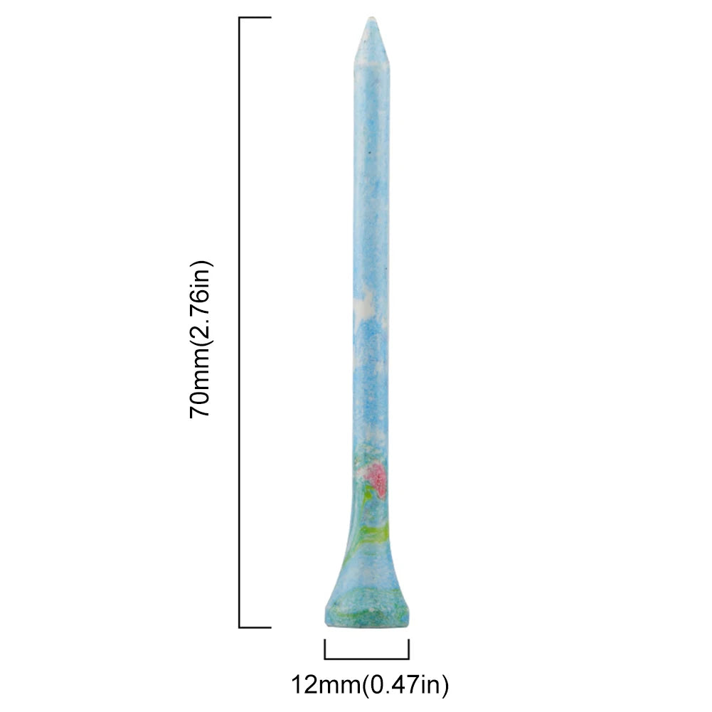 Colourful Bamboo Golf Tees – 50 Pack | 2¾" Regulation Size