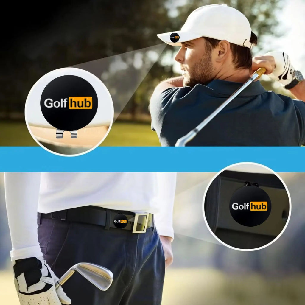 Golf Hub Ball Markers with Magnetic Hat Clip – 3-Pack