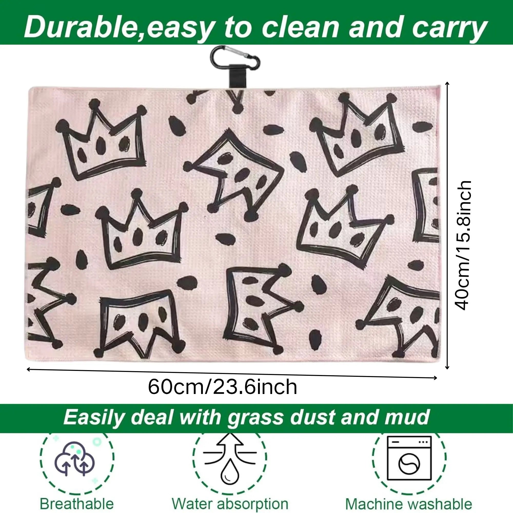 Crown Golf Towel – Microfiber Waffle | 6 Colours