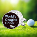 World's Okayest Golfer Ball Marker with Magnetic Hat Clip