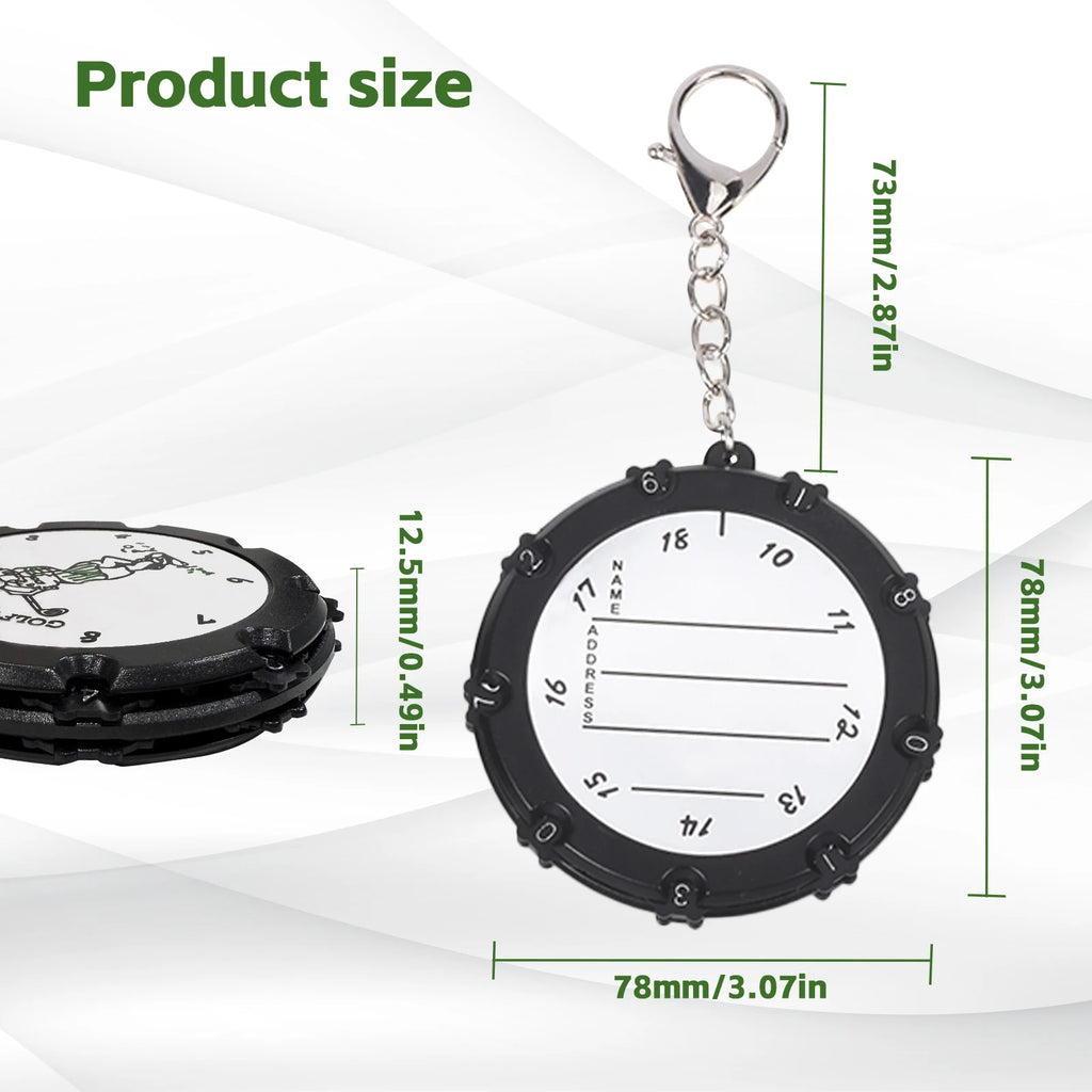 18-Hole Golf Stroke Counter with Keychain