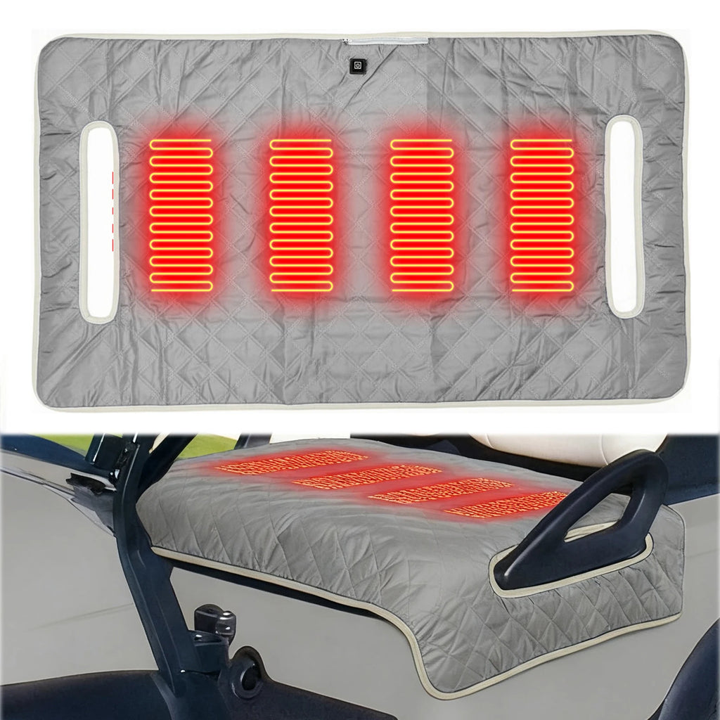Heated Golf Cart Seat Blanket – 4-Zone Graphene Warming Cushion
