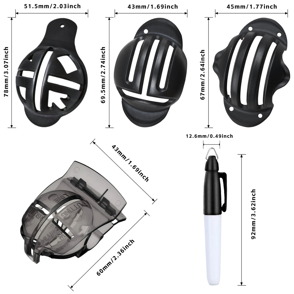Golf Ball Marking Kit – 8-Pack with Alignment Stencils & 4 Colors
