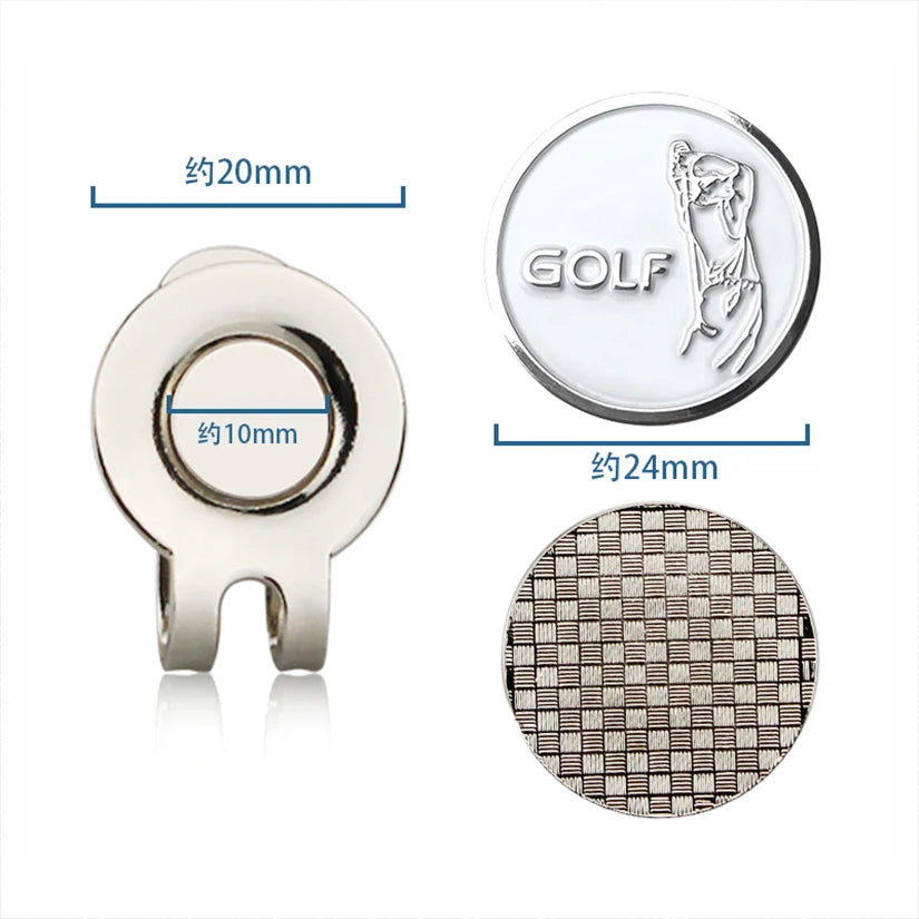 Magnetic Golf Ball Marker with Hat Clip - Funny Humanoid Design