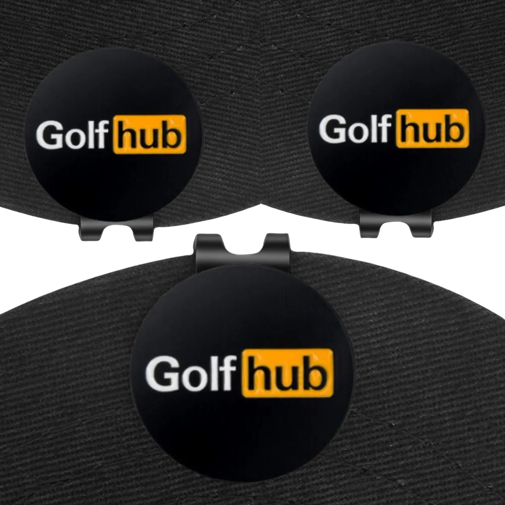 Golf Hub Ball Markers with Magnetic Hat Clip – 3-Pack