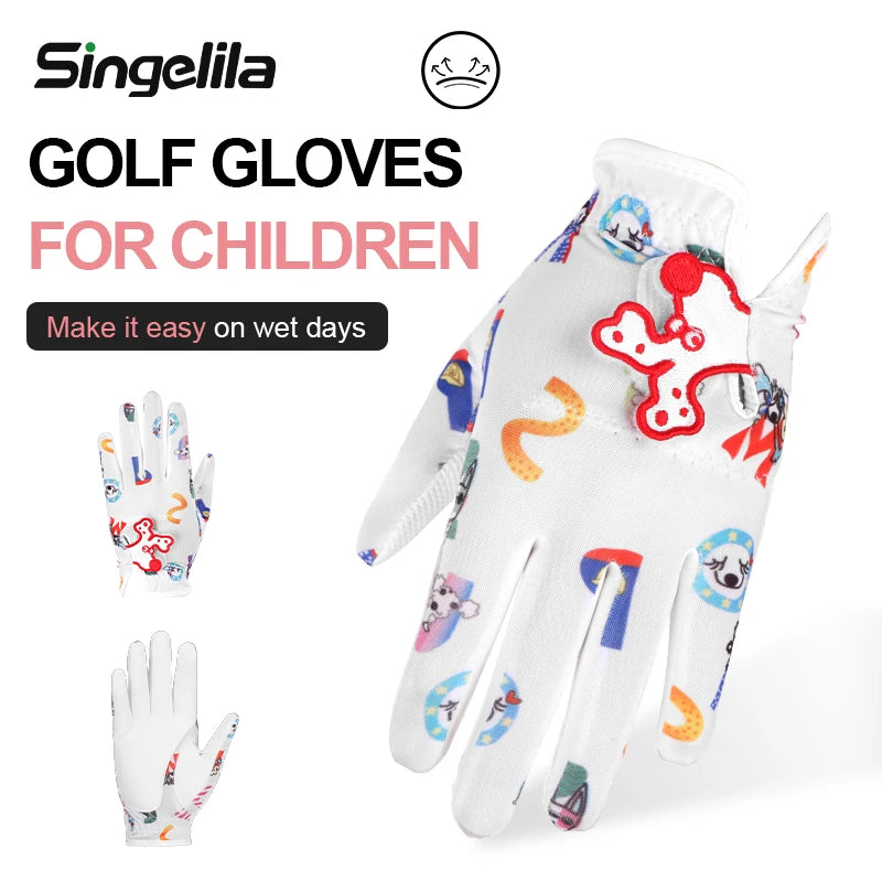 Junior Golf Gloves for Kids - Breathable Pair for Boys & Girls