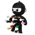 Ninja Golf Ball & Tees Holder Keychain - Silicone with 10 Tees