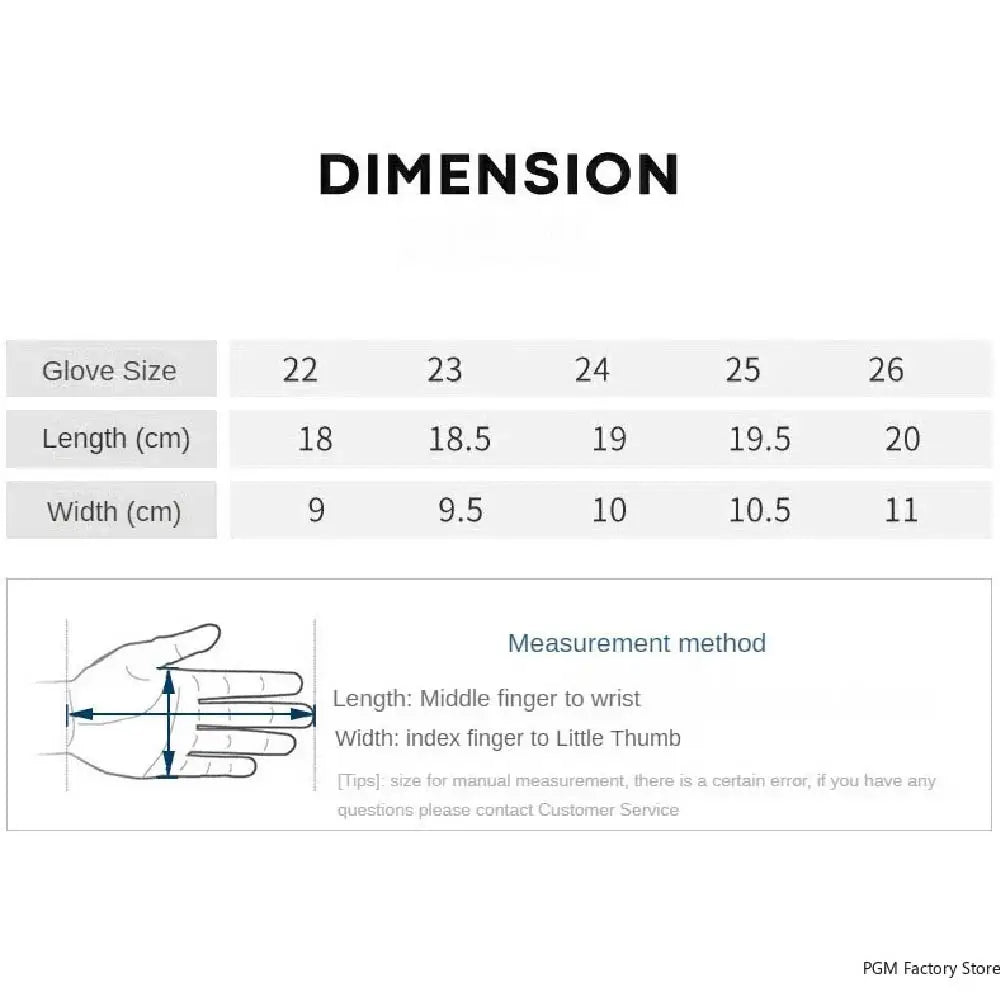 PGM Men's Golf Glove - Breathable Anti-Slip Design