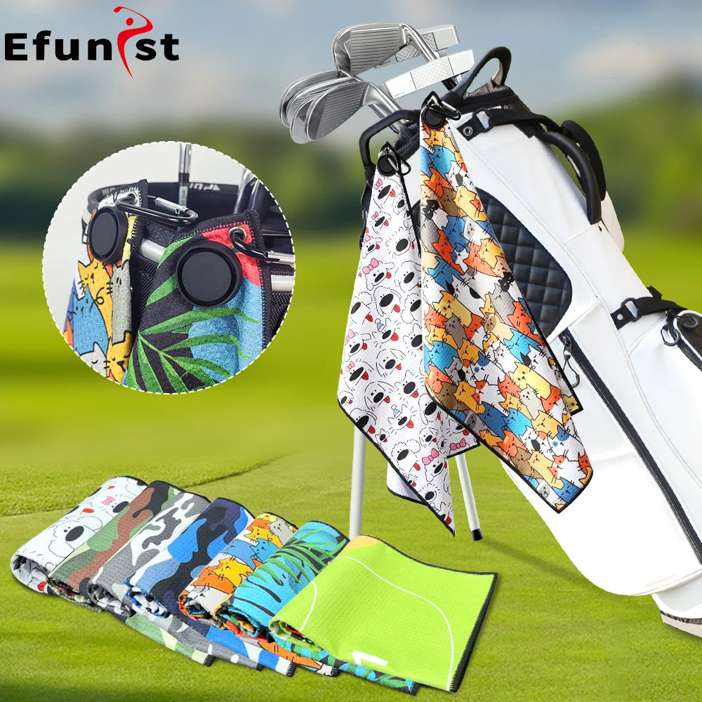 Golf Towel with Magnetic Clip – 7 Bold Designs