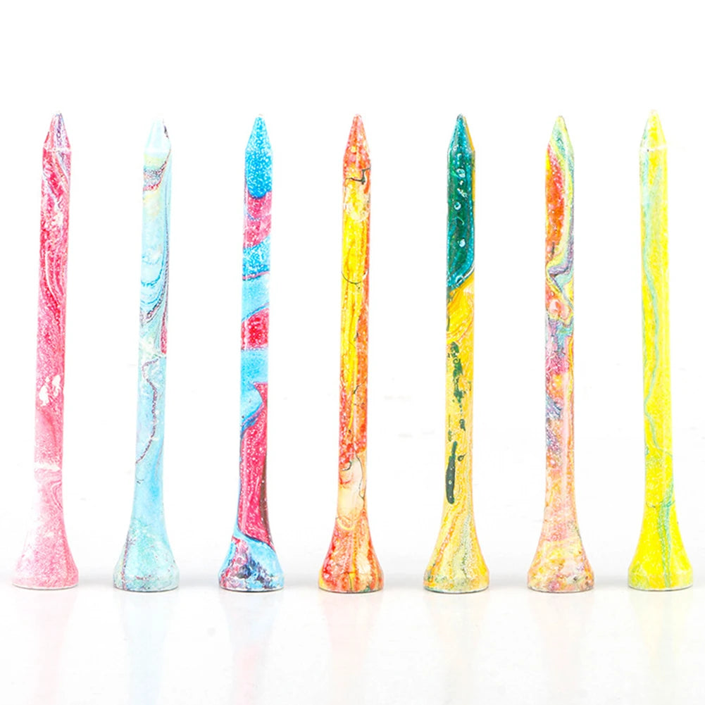 Colourful Bamboo Golf Tees – 50 Pack | 2¾" Regulation Size