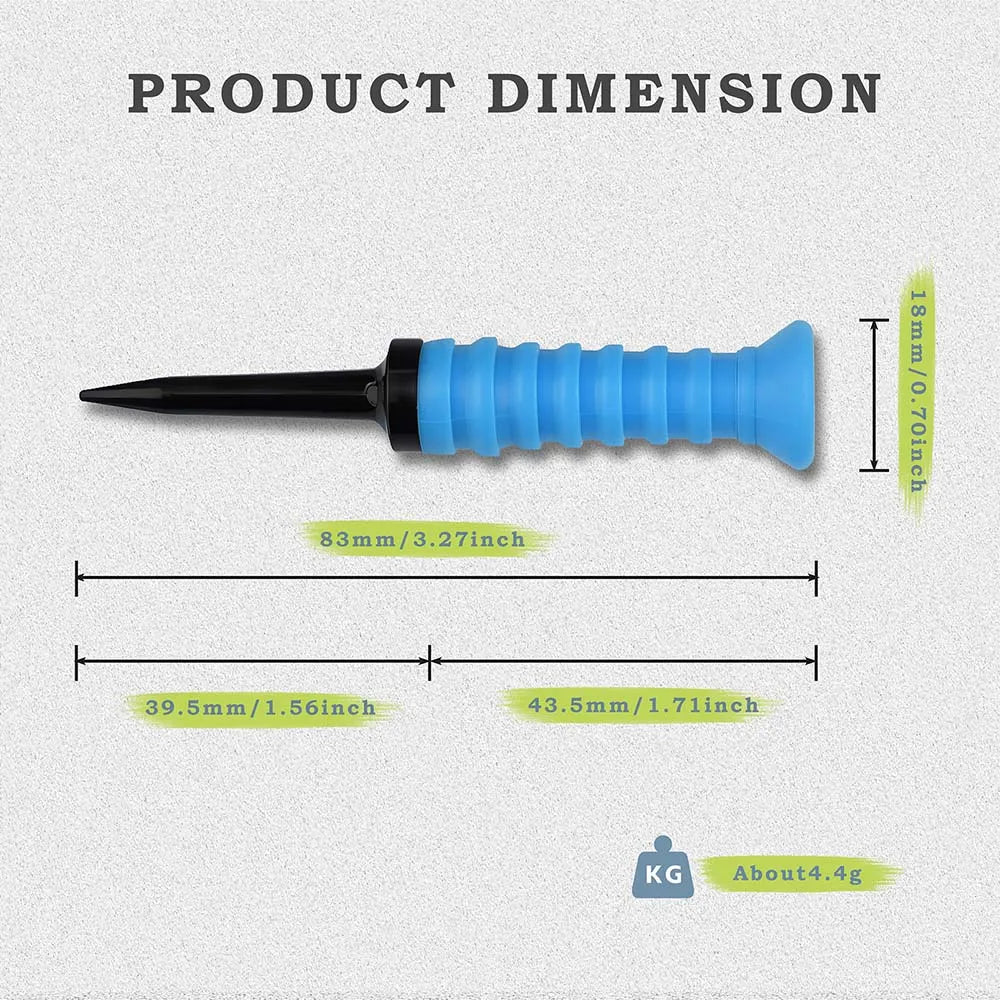 Premium Elastic Rubber Golf Tees – 83mm 5-Pack