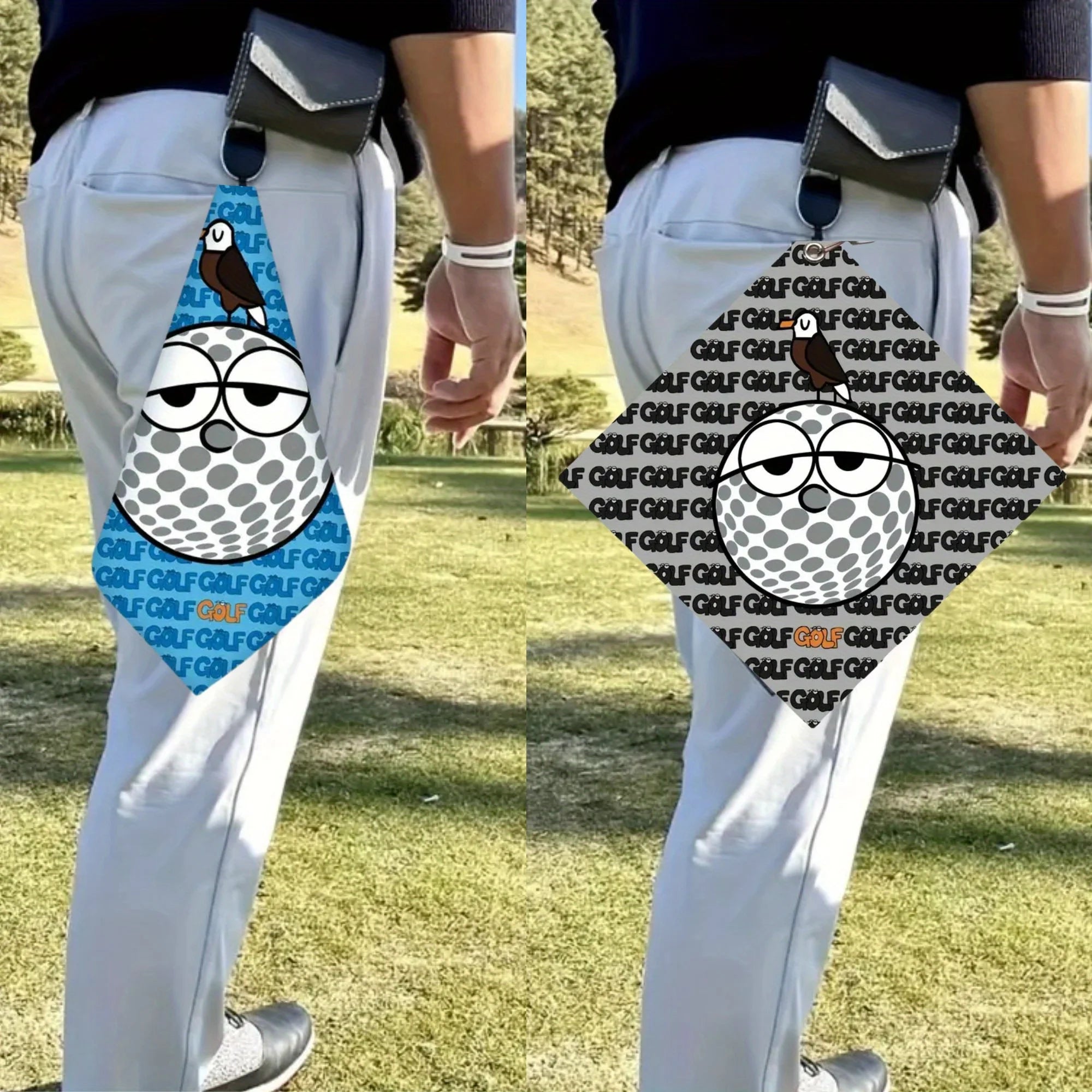 Unimpressed Golf Ball Towel 2-Pack – Microfiber with Telescopic Hook